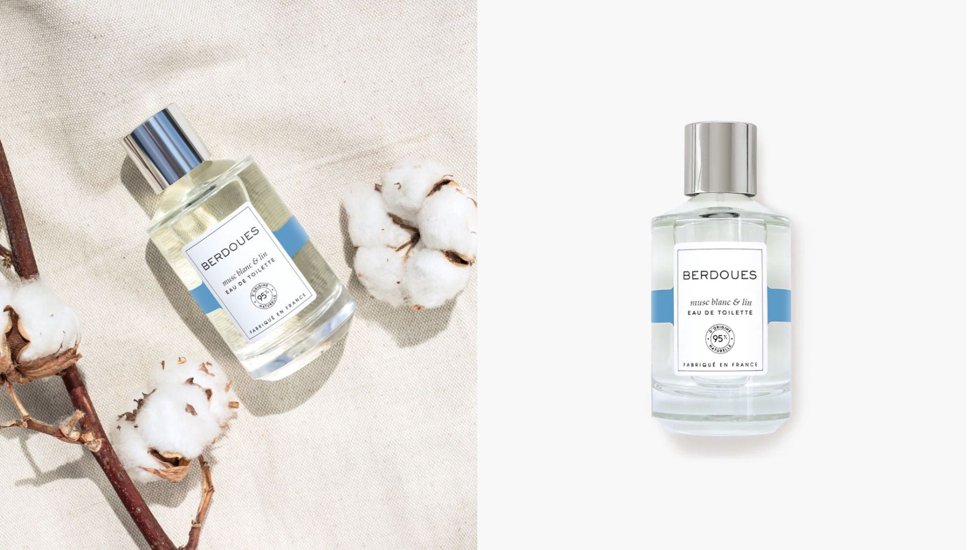 eau de toilette Berdoues, musc blanc et lin